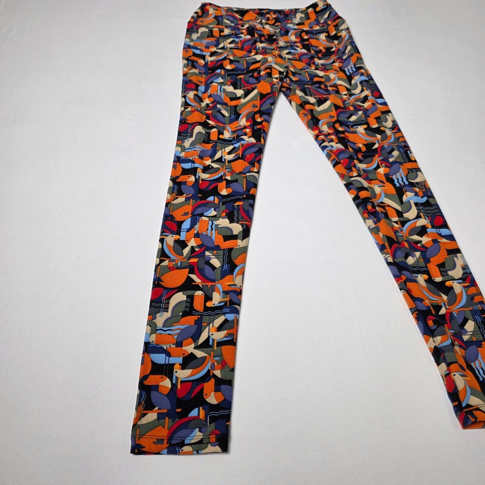LuLaRoe Leggings Womens One Size Multicolor Abstract‎ Toucan Toucan Print Soft - Picture 2 of 12